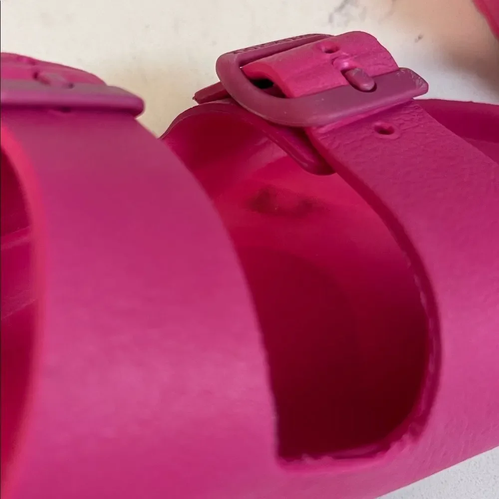 Birkenstock Little Kids Arizona EVA Sandals Pink Two-Strap Slide Sandals Size 10